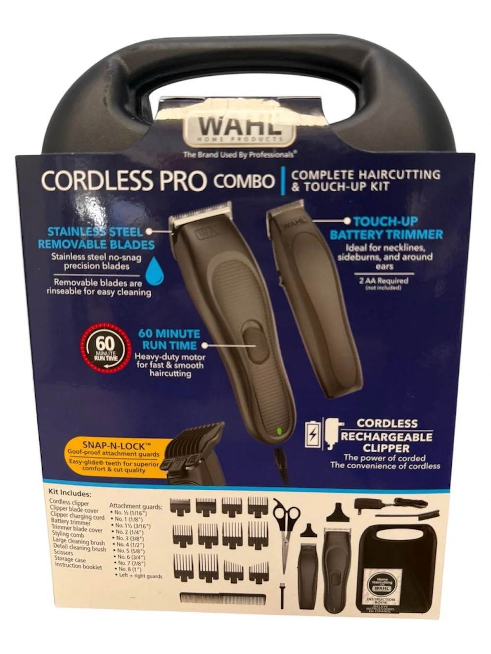 Wahl Cordless Pro Combo Hair Clipper & Trimmer Set - Black